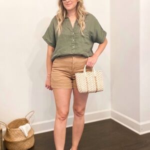 Grayson - Elegant Mauve Button-Down Linen Shirt